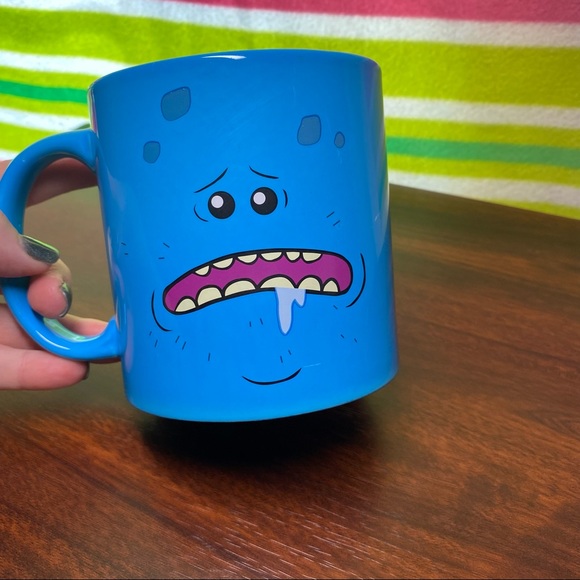 SOLD Rick And Morty Blue Coffee Ceramic Mug - Official Adult Swim Large Mug - Picture 8 of 9